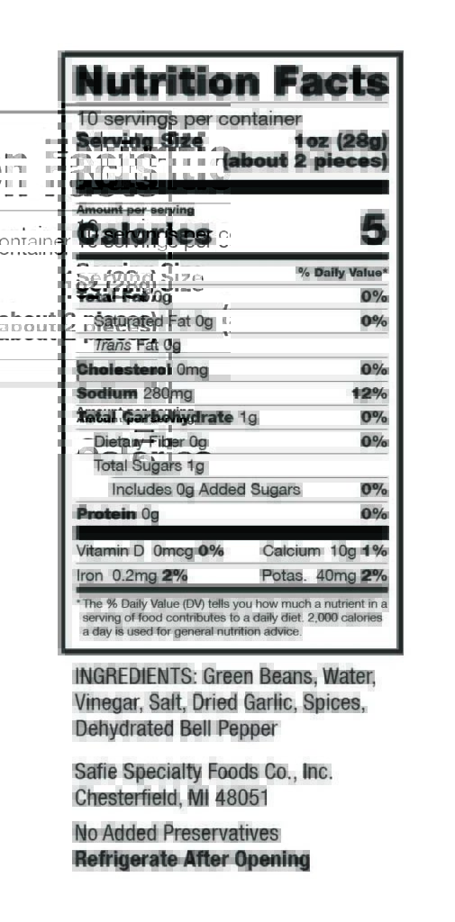 Dill Pickled Beans Safie FoodsSafie Foods